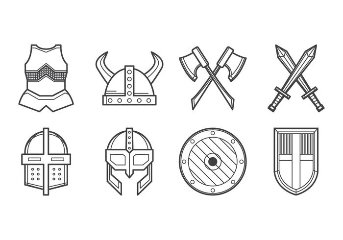 700x490 Medieval Armor Icon Vector