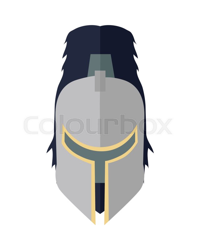 640x800 Steel Knight S Helmet In Flat. Cartoon Medieval Helmet. Armor Of