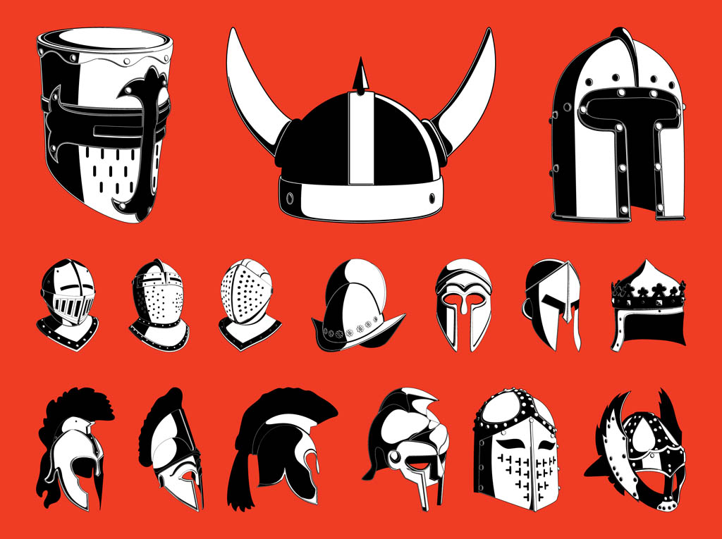 1024x765 War Helmets Set Vector Art Amp Graphics