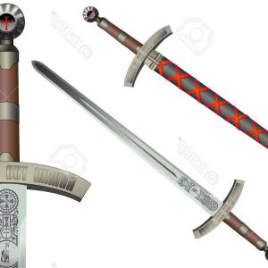 300x300 Photostock Vector Medieval Sword Vector Illustration Isolated On