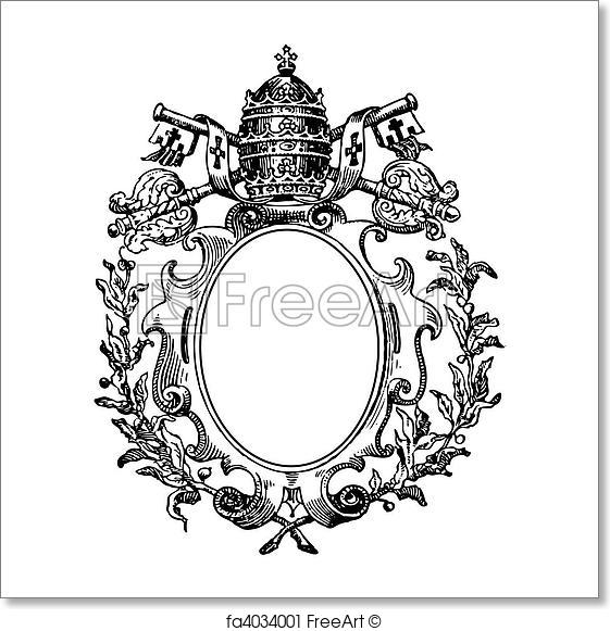561x581 Free Art Print Of Vector Medieval Crest. Detailed Illustration Of