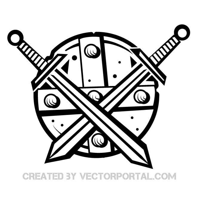 660x660 Medieval Shield Free Vector 123freevectors