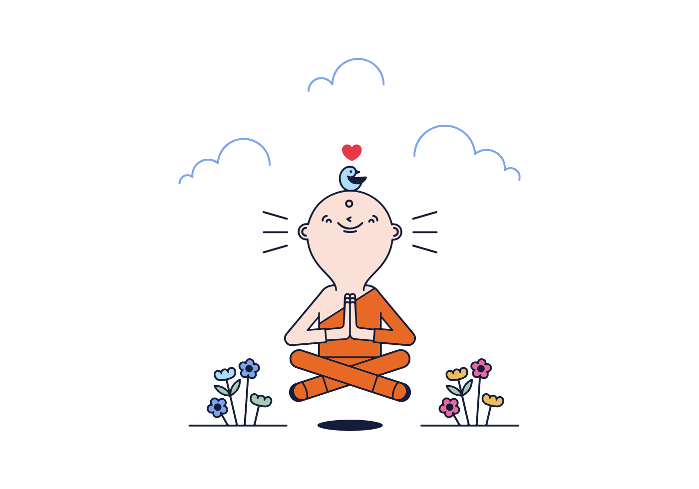 1400x980 Meditation Free Vector Art