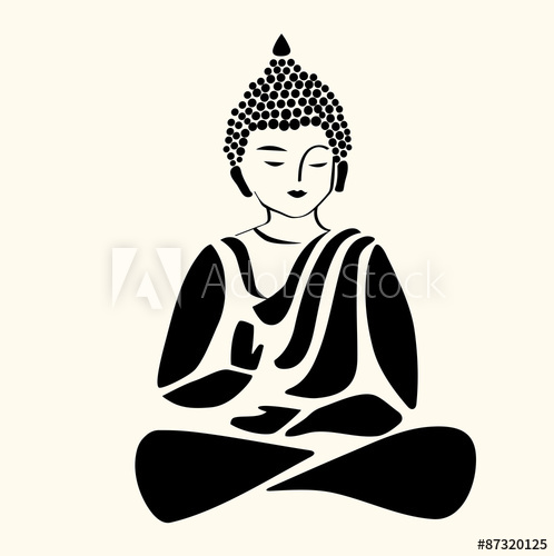 498x500 Buddha Icon, Symbol Of Yoga And Meditation. Vector.