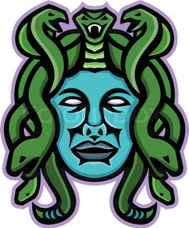 265x320 Vector Illustration Of Medusa Head With Snakes Stock Vector