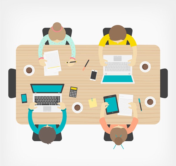 600x566 Design A Plan View Of A Business Meeting Vector Graphics My