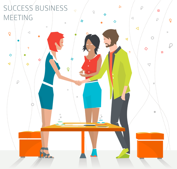 600x571 Success Business Meeting Vector Material 02 Free Download