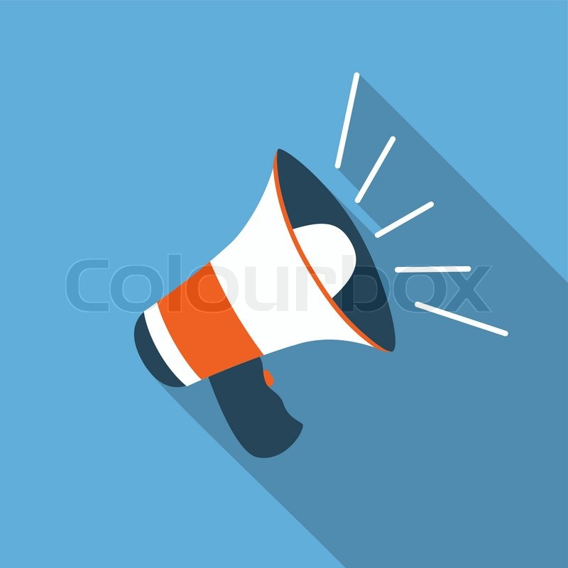 800x800 Megaphone Flat Icon Stock Vector Colourbox