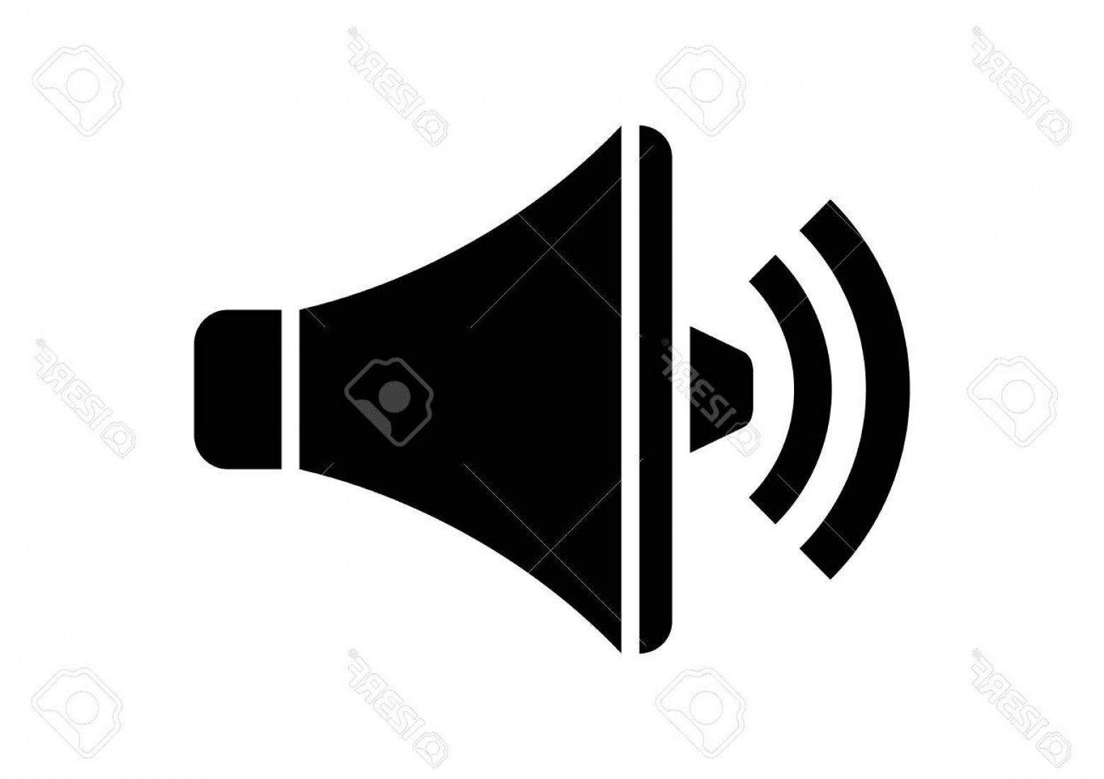 1560x1102 Photostock Vector Black Megaphone Icon On White Background