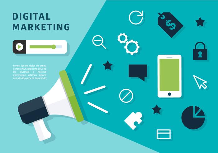 700x490 Digital Marketing Megaphone Vector