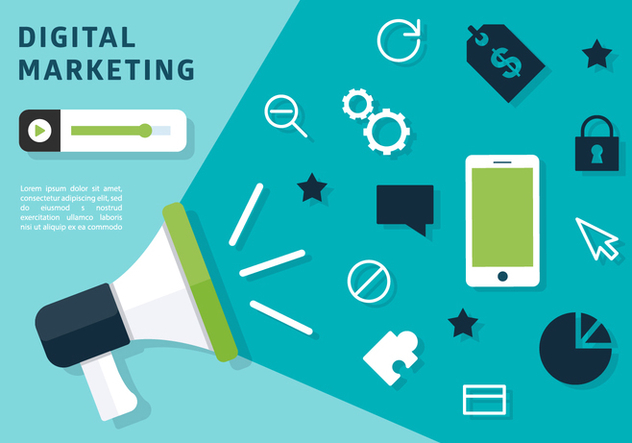 632x443 Free Digital Marketing Megaphone Vector Free Vector Download