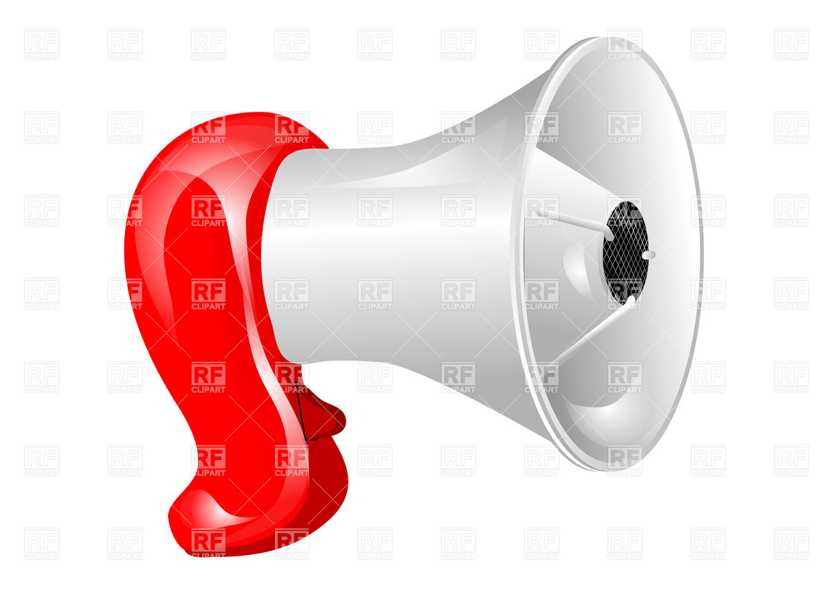 1200x849 Red And White Megaphone Vector Image Vector Artwork Of Objects