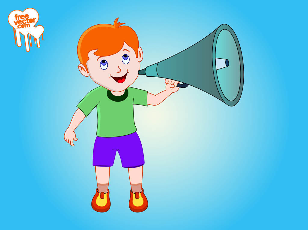 1024x765 Boy With Megaphone Vector Art Amp Graphics