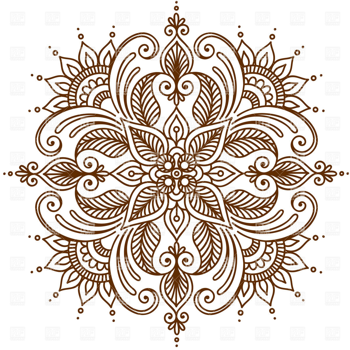1200x1200 Round Mehndi Element Ornament Vector Image Vector Artwork Of