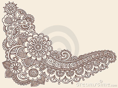 400x300 Drawn Mehndi Vector