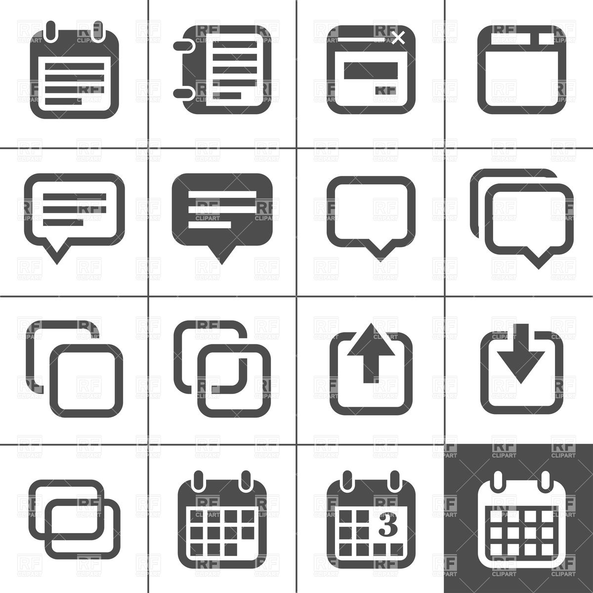 1200x1200 Notes And Memos Icons Vector Image Vector Artwork Of Icons And