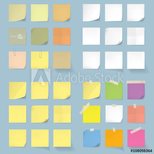 500x500 Set Of Memo, Vector