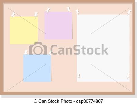 450x341 Set Of Memo. Note Paper Attached To A Board.