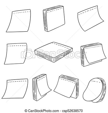 450x470 Vector Set Of Memo Note Vectors Illustration