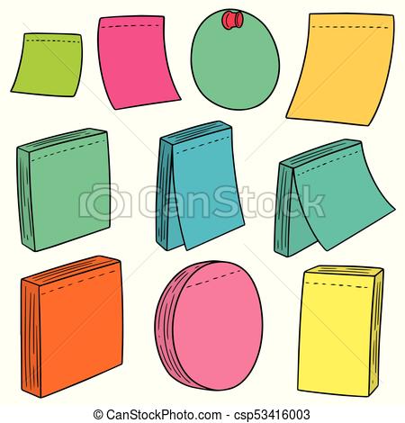 450x470 Vector Set Of Memo Note.