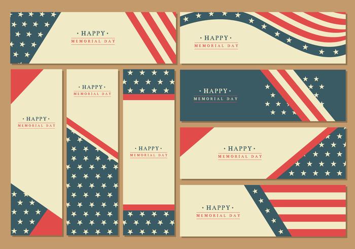 700x490 Memorial Day Banner Vectors