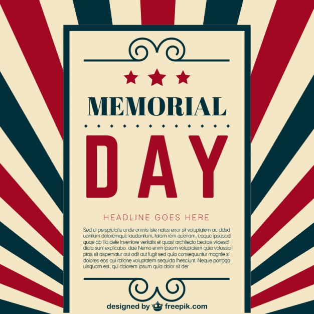 626x626 Memorial Day Template Vector Free Download