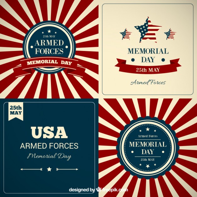 626x626 Memorial Day Background Collection Vector Free Download