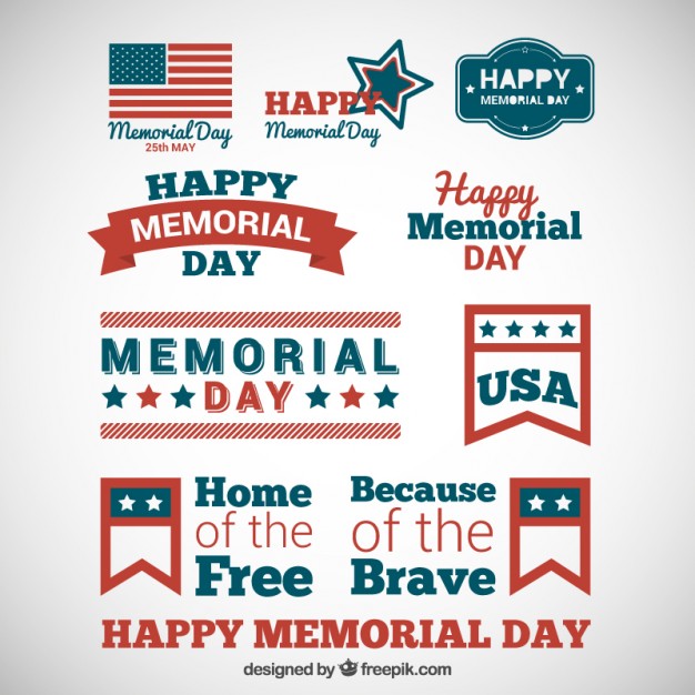 626x626 Memorial Day Badges Vector Free Download