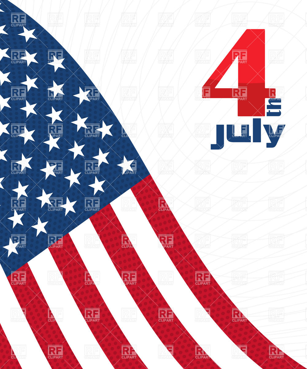 1000x1200 Independence Day Decorative Background With Usa Flag Vector Image