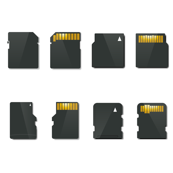 600x600 Sd Memory Card Vector Set Free Download