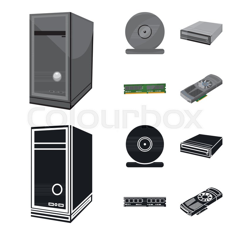 800x800 System Unit, Memory Card And Other Equipment. Personal Computer