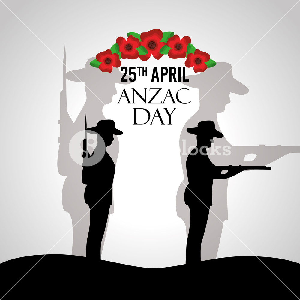 1000x1000 Anzac Day Celebration Poster Patriotic Soldier National Memory