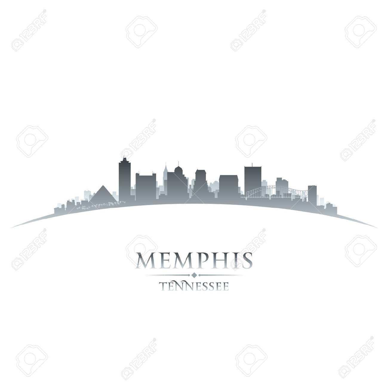 1300x1300 Memphis Skyline Clipart