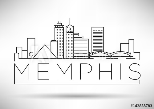 Memphis Skyline Vector at GetDrawings | Free download