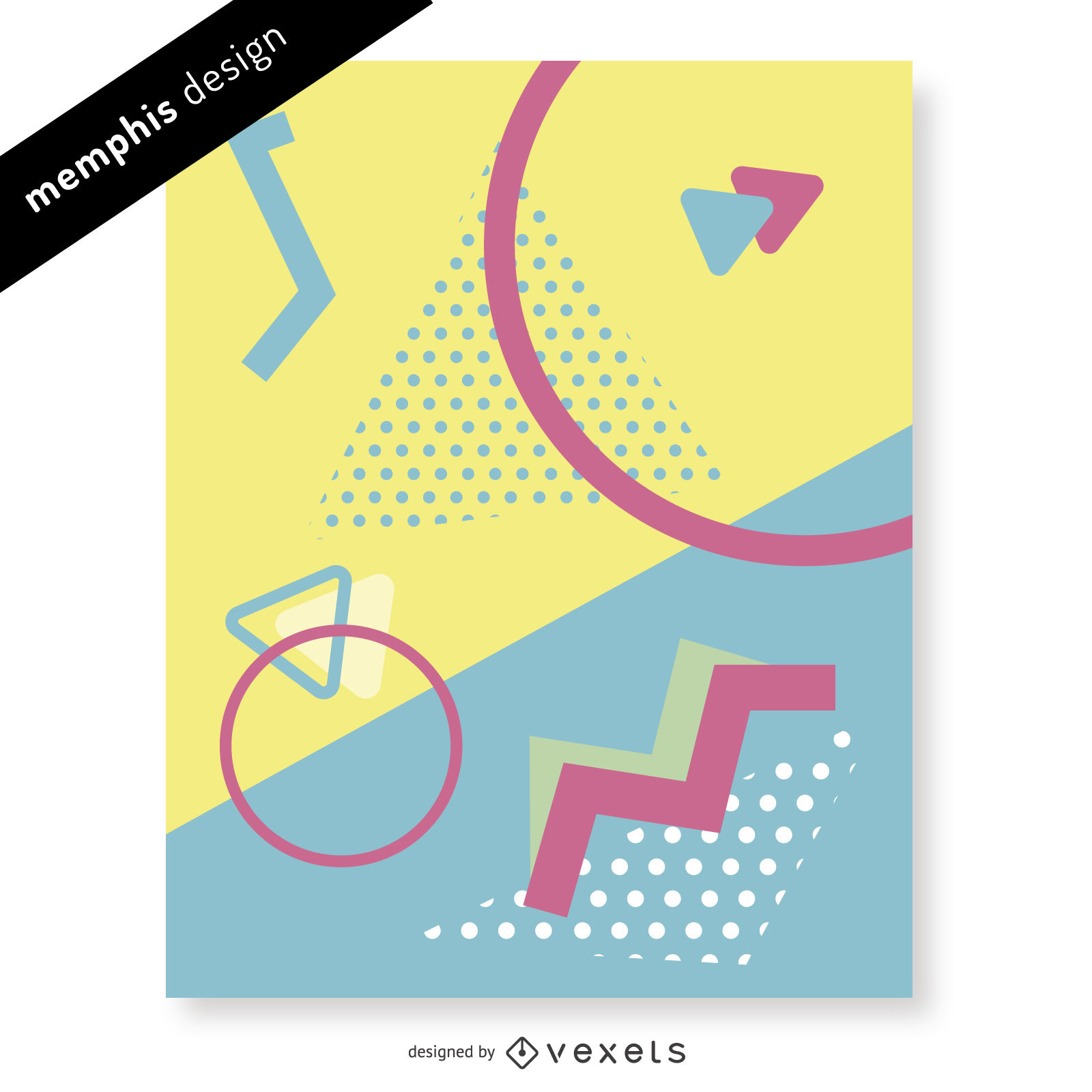 1600x1600 90s Memphis Geometric Design