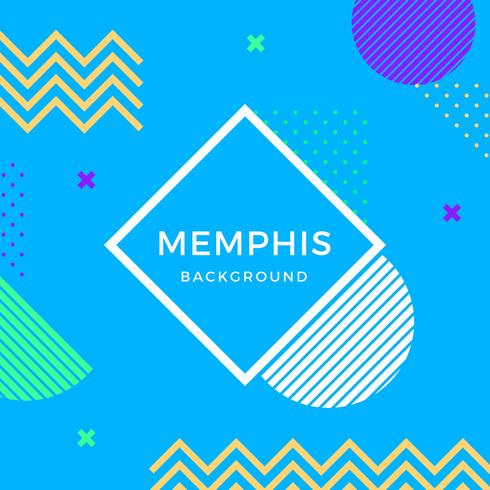 490x490 Flat Memphis Vector Background