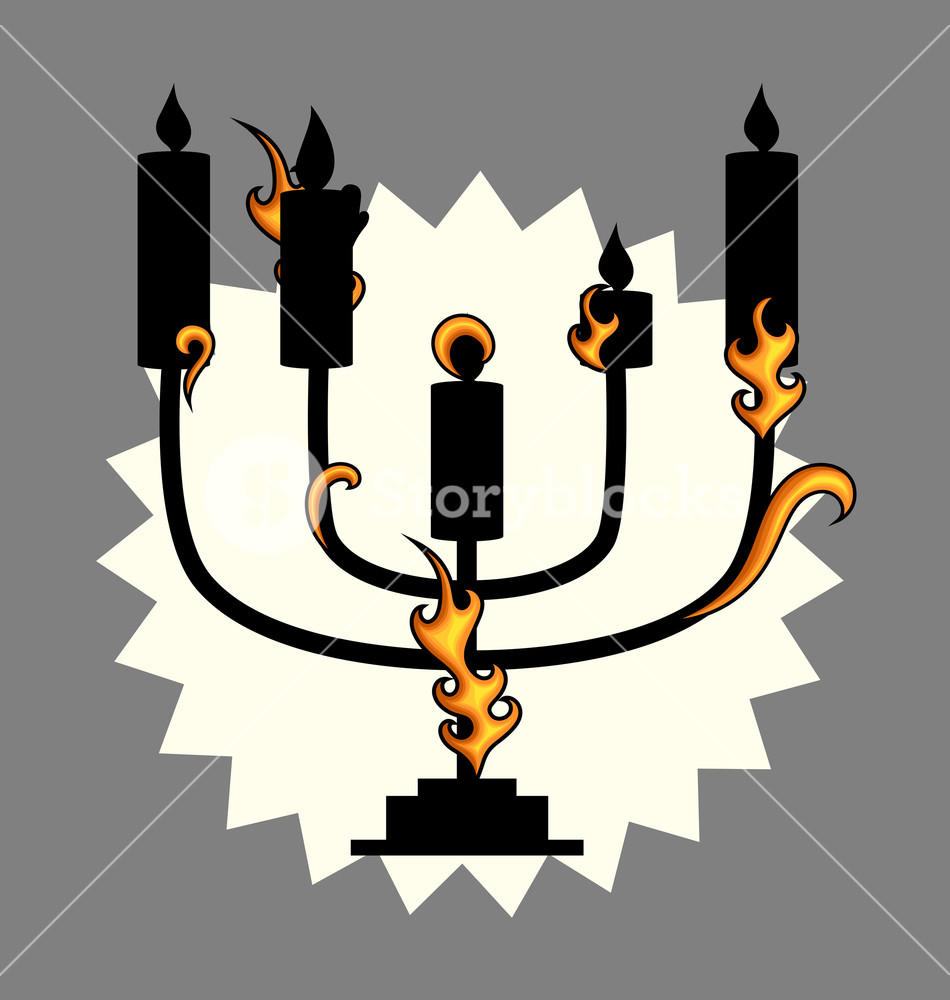 950x1000 Menorah Vector Design Illustration Royalty Free Stock Image