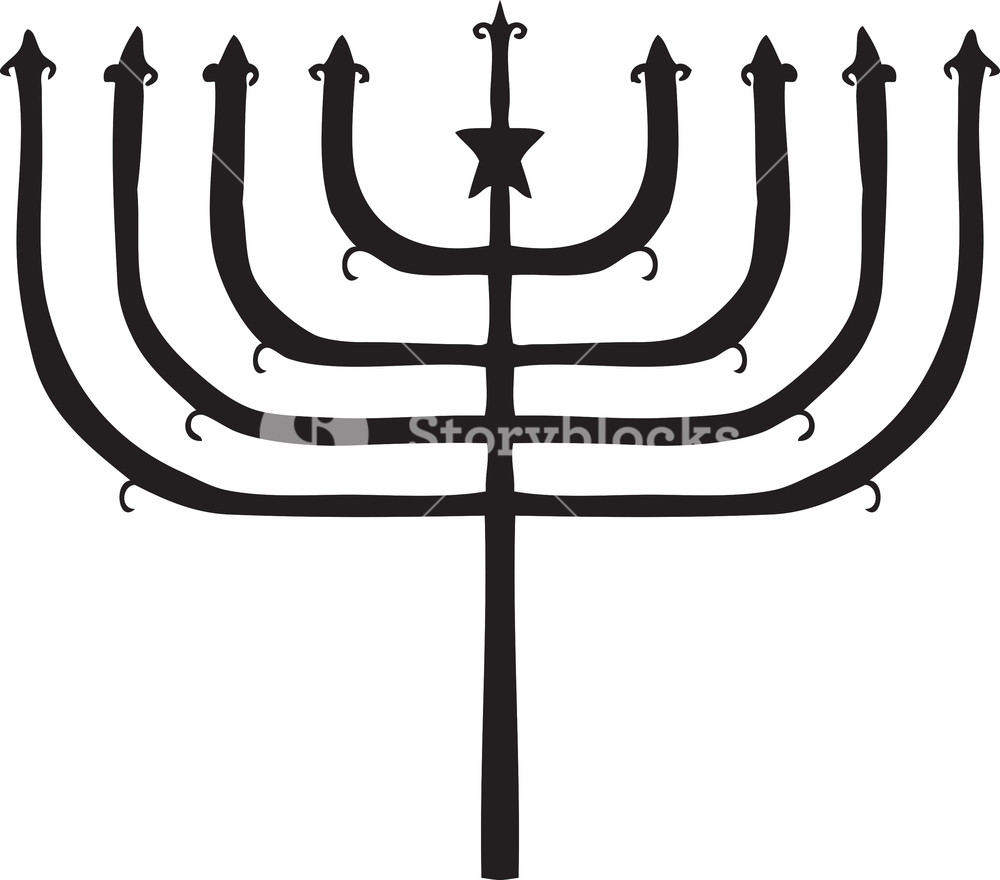 1000x880 Menorah Vector Element Royalty Free Stock Image