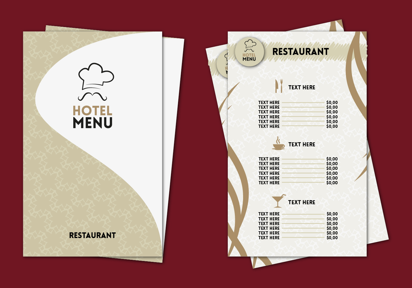 1400x980 Menu Free Vector Art