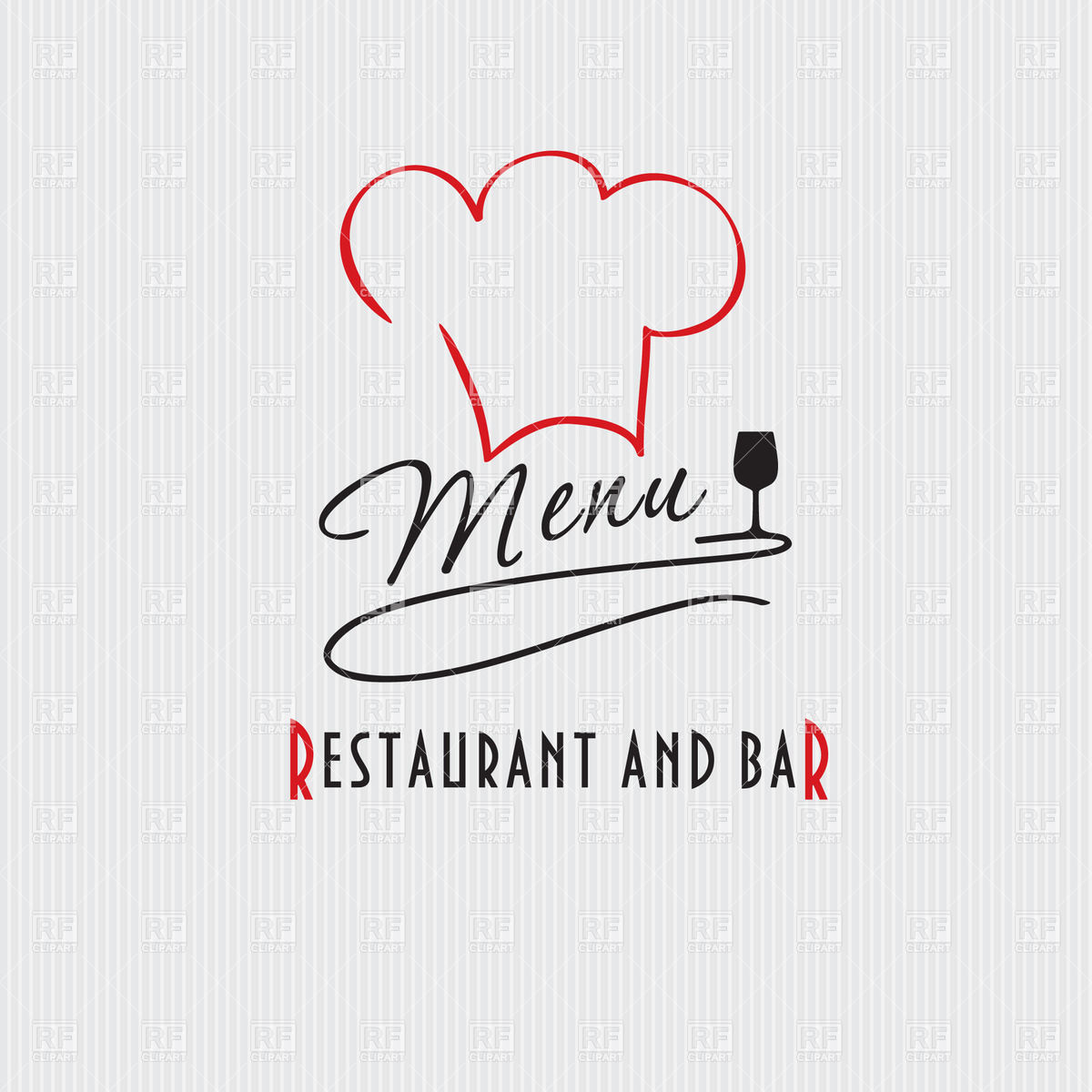 1200x1200 Restaurant And Bar Menu With Chef Hat Vector Image Vector