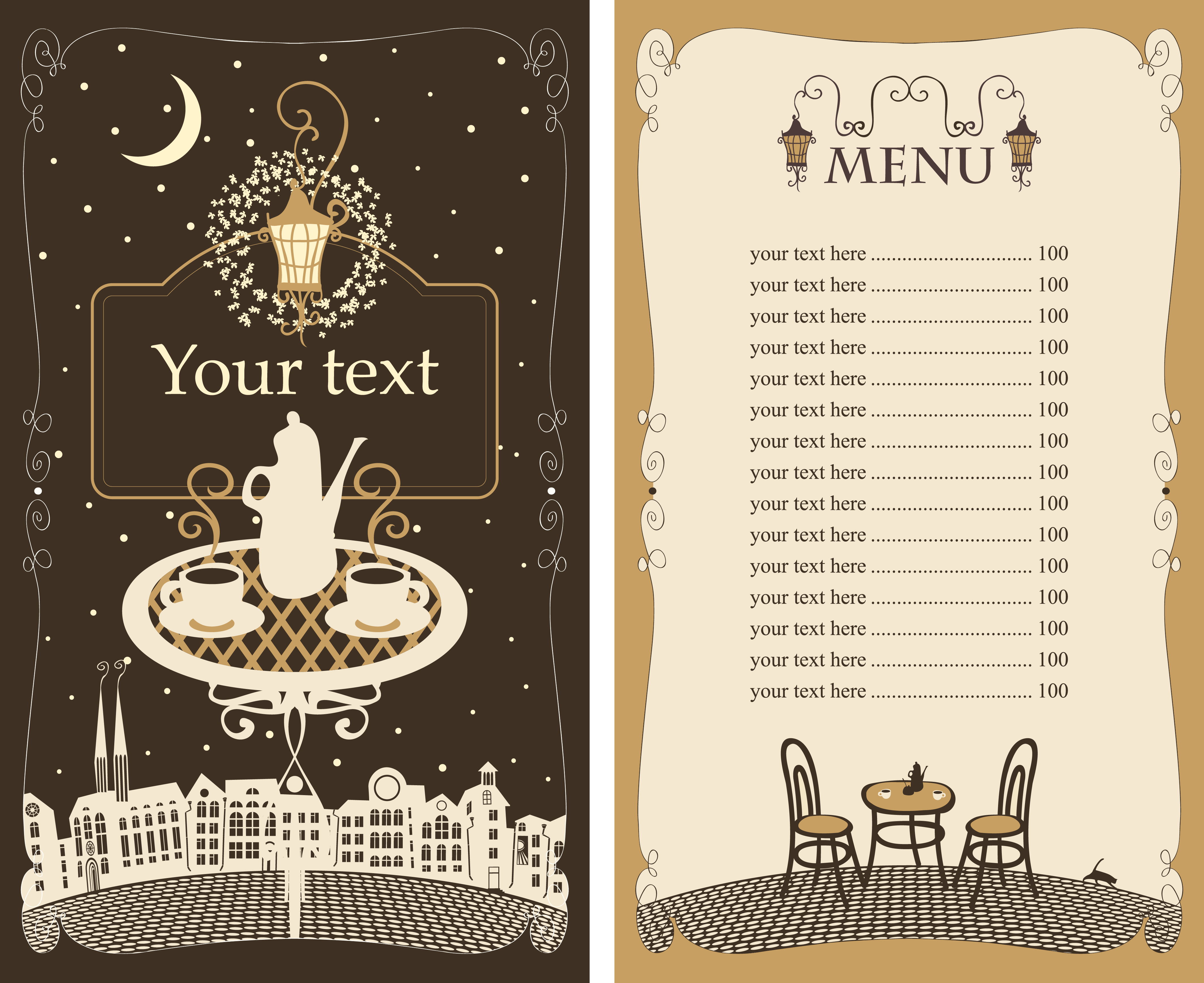 4257x3474 Cafe Menu Restaurant Template