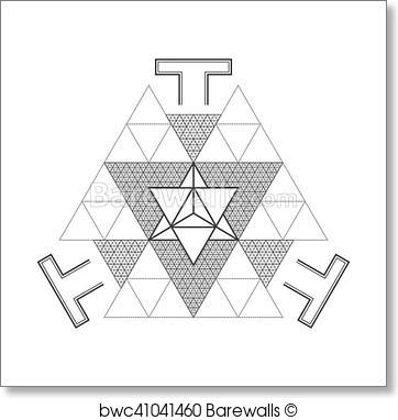 362x382 Art Print Of Vector Mandala Sacred Geometry Illustration