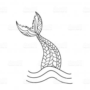 300x300 Hand Drawn Ornamental Mermaids Tail Vector Sohadacouri