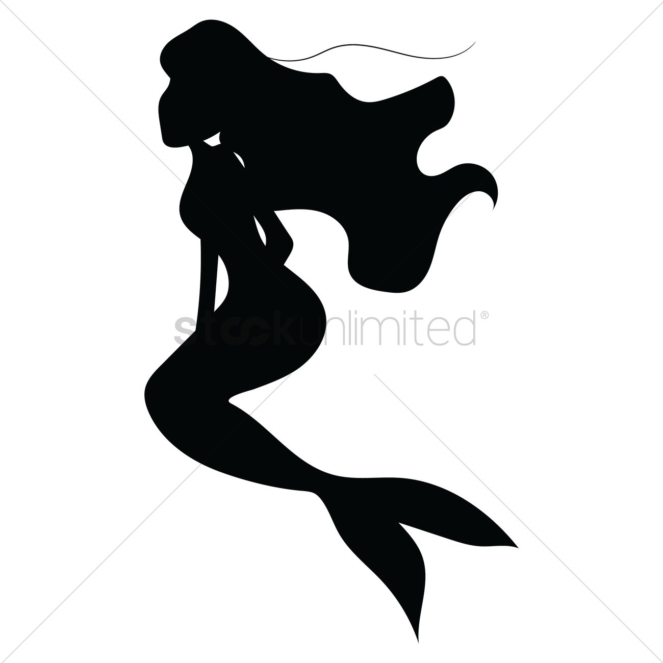 1300x1300 Mermaid Vector Image