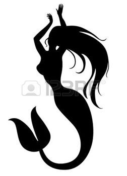 252x350 Mermaid Vector Illustrations Of Silhouette Of A Dance Mermaid