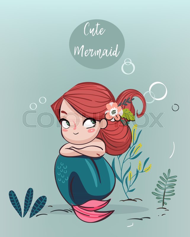 642x800 Cute Cartoon Pink Mermaid