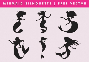 285x200 Mermaid Silhouette Free Vector Graphic Art Free Download (Found