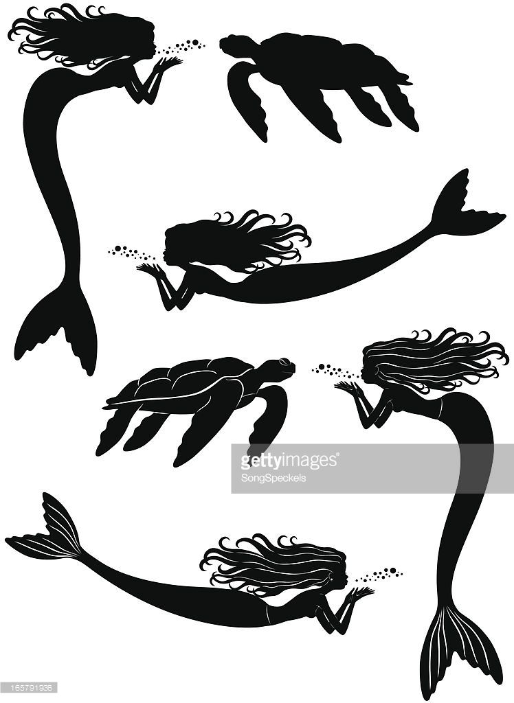 748x1024 Vector Art Mermaid And Turtles Cricut Projects