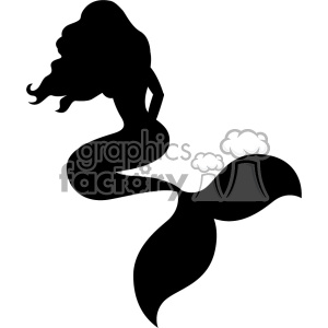 300x300 Royalty Free Mermaid Silhouete Svg Cut File 3 403739 Vector Clip
