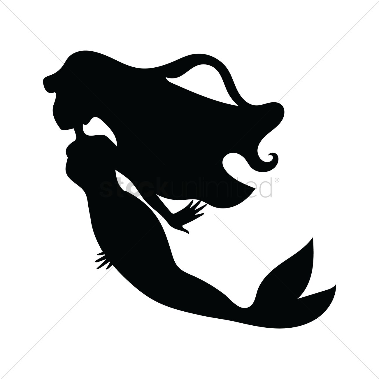 1300x1300 Mermaid Vector Image